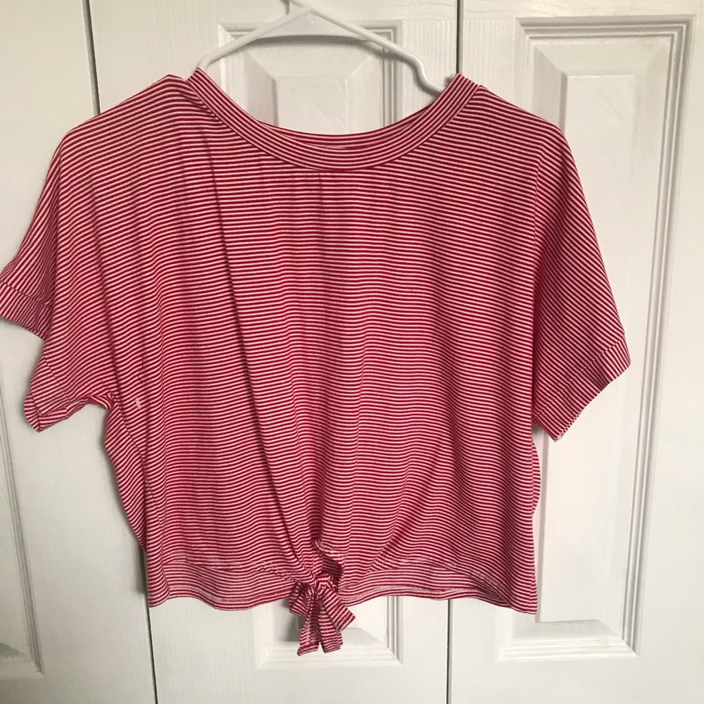 Red and white striped shirt